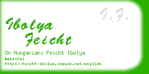 ibolya feicht business card